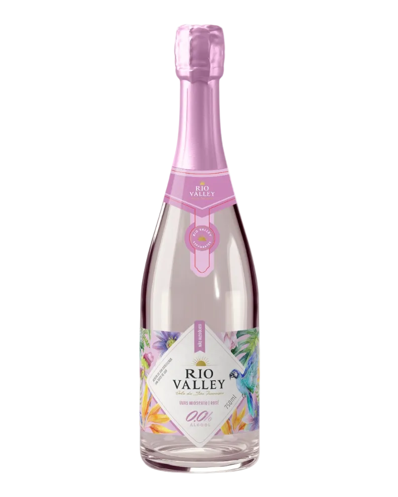 ESPUMANTE MOSCATO ROSE  ZERO ALCOOL RIO VALLEY 750ML
